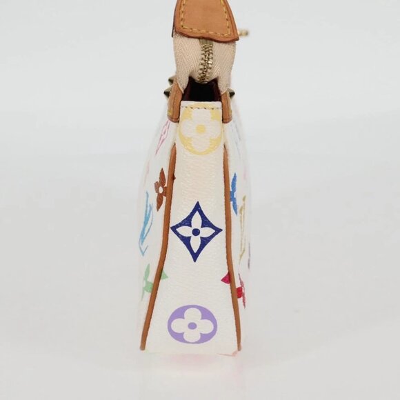 LOUIS VUITTON Multicolor Pochette Accessoires Pouch White M92649 Auth 128866V - Picture 4 of 15